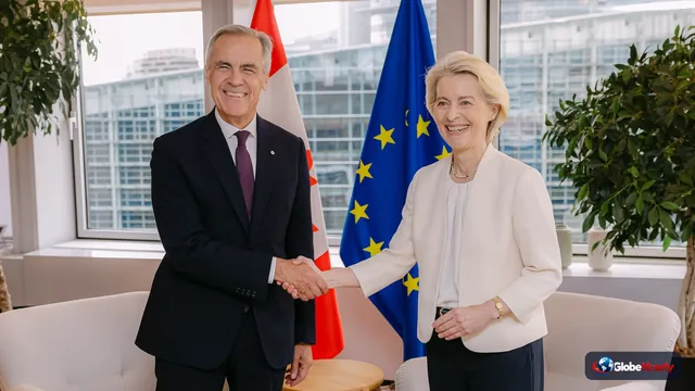 Canada and EU launch 'alliance for the future' in Montreal, open eight months of talks on associate membership despite German objection